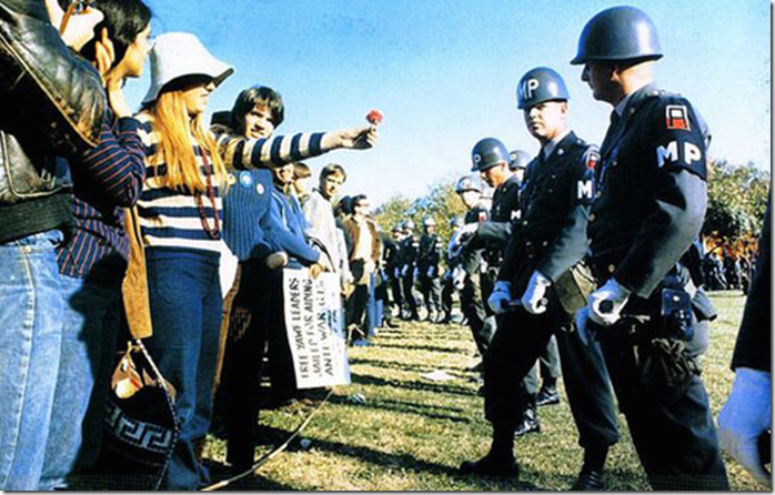 18. Arlington Virginia, 1967 - Flower Power during the vietnam war protests