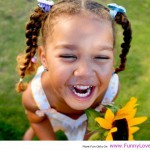 Kid Laughing In Nature