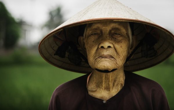 Rice farmer in Vietnam.