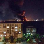 Eyewitnesses have posted photographs of a large explosion in the capital Ankara amid the Turkish military takeover