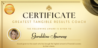 Coach Awards GREATEST tangible results coach